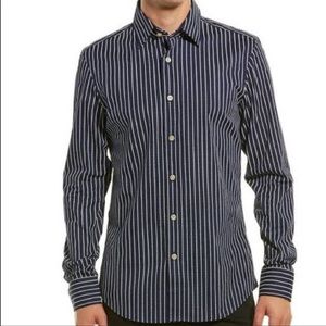 Roundtree & Yorke 100% Cotton Striped Button Down Oxford